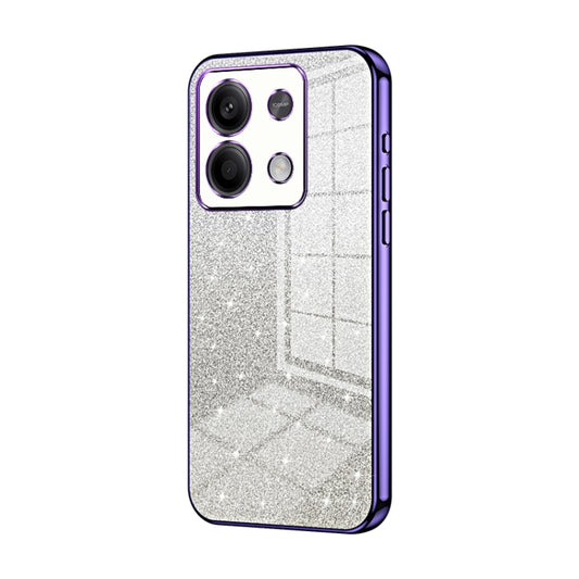 For Xiaomi Redmi Note 13 5G Gradient Glitter Powder Electroplated Phone Case(Purple) - Note 13 Cases by buy2fix | Online Shopping UK | buy2fix