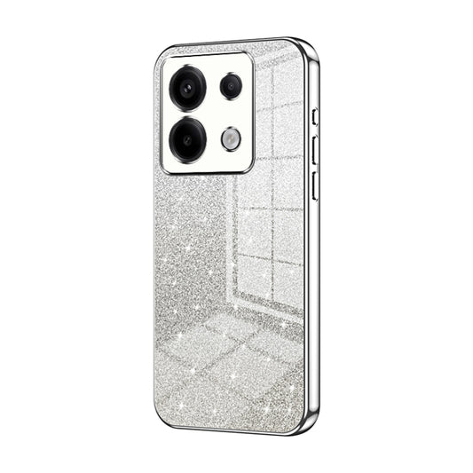 For Xiaomi Redmi Note 13 Pro 5G Gradient Glitter Powder Electroplated Phone Case(Silver) - Note 13 Pro Cases by buy2fix | Online Shopping UK | buy2fix