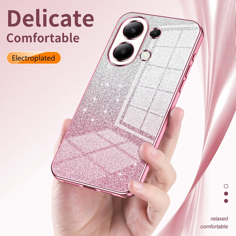 For Xiaomi Redmi Note 11T Pro/Poco X4 GT Gradient Glitter Powder Electroplated Phone Case(Transparent) - Xiaomi Cases by buy2fix | Online Shopping UK | buy2fix