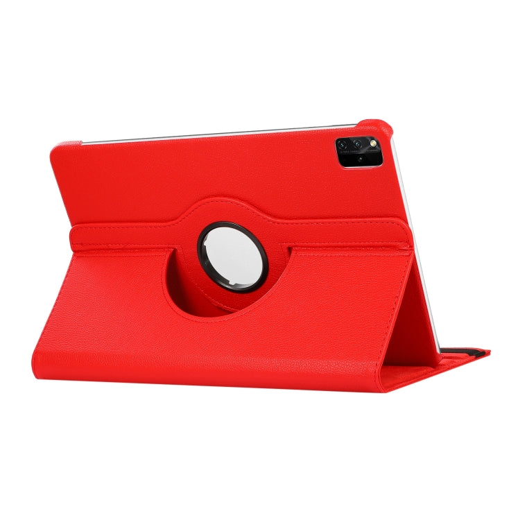 For Lenovo Tab M11 / Xiaoxin Pad 11 2024 360 Degree Rotation Litchi Texture Leather Tablet Case(Red) - Lenovo by buy2fix | Online Shopping UK | buy2fix