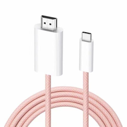 4K 60Hz USB-C / Type-C to HDMI HD Adapter Cable, Length: 1.8m(Pink) - Cable by buy2fix | Online Shopping UK | buy2fix
