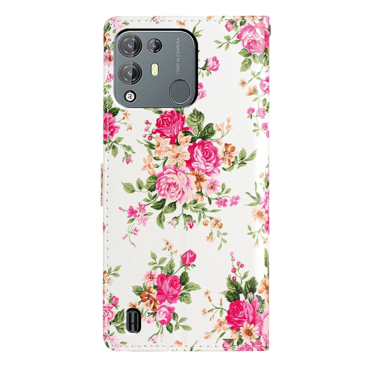 For Blackview A55 Pro Colored Drawing Leather Phone Case(Peonies) - More Brand by buy2fix | Online Shopping UK | buy2fix