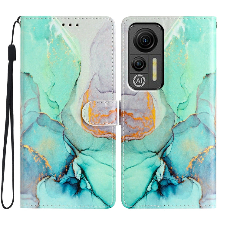 For Ulefone Note 14 Colored Drawing Leather Phone Case(Green Marble) - Ulefone Cases by buy2fix | Online Shopping UK | buy2fix