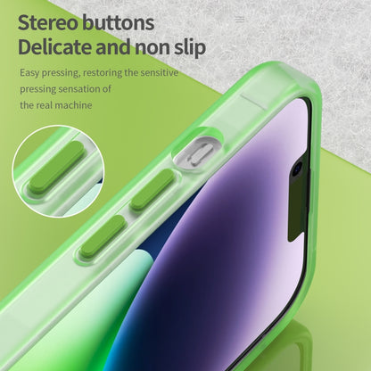 For iPhone 14 MagSafe Frosted Translucent TPU + PC Full Coverage Phone Case(Green) - iPhone 14 Cases by buy2fix | Online Shopping UK | buy2fix