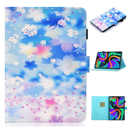 For Lenovo Tab M11/ Xiaoxin Pad 11 2024 Coloured Drawing Stitching Smart Leather Tablet Case(Petal Shower) - Lenovo by buy2fix | Online Shopping UK | buy2fix