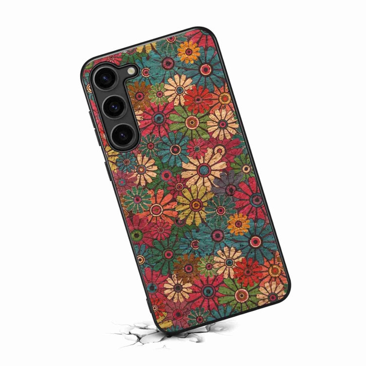 For Samsung Galaxy S24 5G Four Seasons Flower Language Series TPU Phone Case(Spring Green) - Galaxy S24 5G Cases by buy2fix | Online Shopping UK | buy2fix