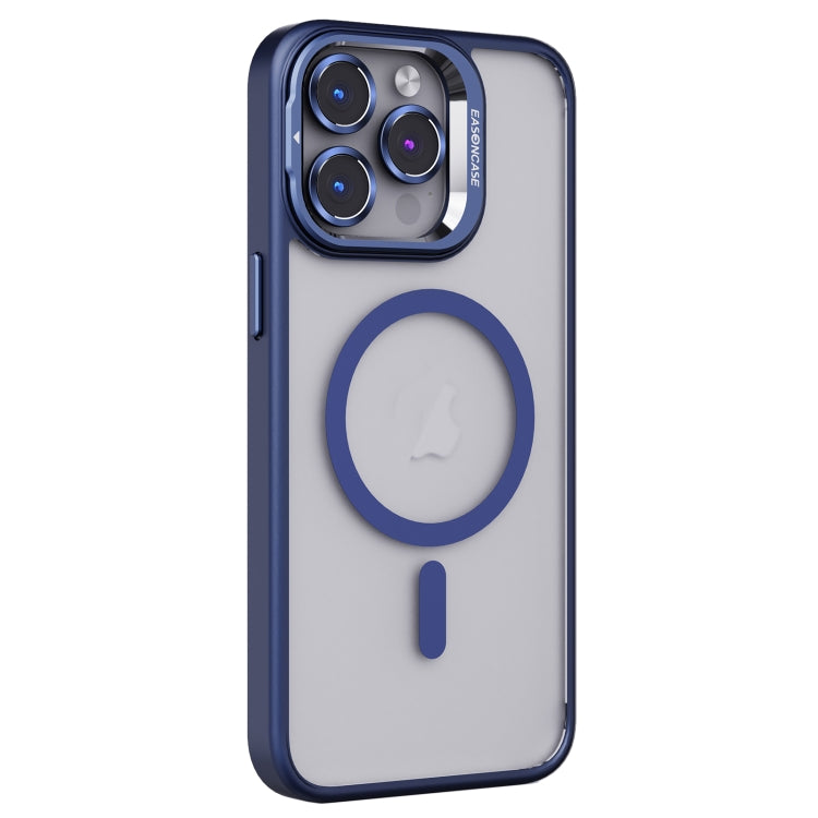 For iPhone 14 Pro Invisible Lens Holder PC + TPU Frosted MagSafe Phone Case(Dark Blue) - iPhone 14 Pro Cases by buy2fix | Online Shopping UK | buy2fix