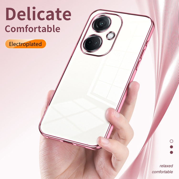 For OPPO K11 Transparent Plating Fine Hole Phone Case(Gold) - OPPO Cases by buy2fix | Online Shopping UK | buy2fix
