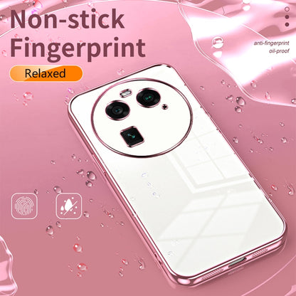 For OPPO Find X6 Transparent Plating Fine Hole Phone Case(Purple) - OPPO Cases by buy2fix | Online Shopping UK | buy2fix