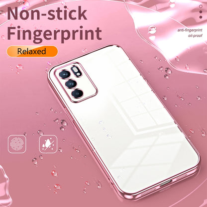 For OPPO Reno6 Indian / Malay Transparent Plating Fine Hole Phone Case(Black) - OPPO Cases by buy2fix | Online Shopping UK | buy2fix