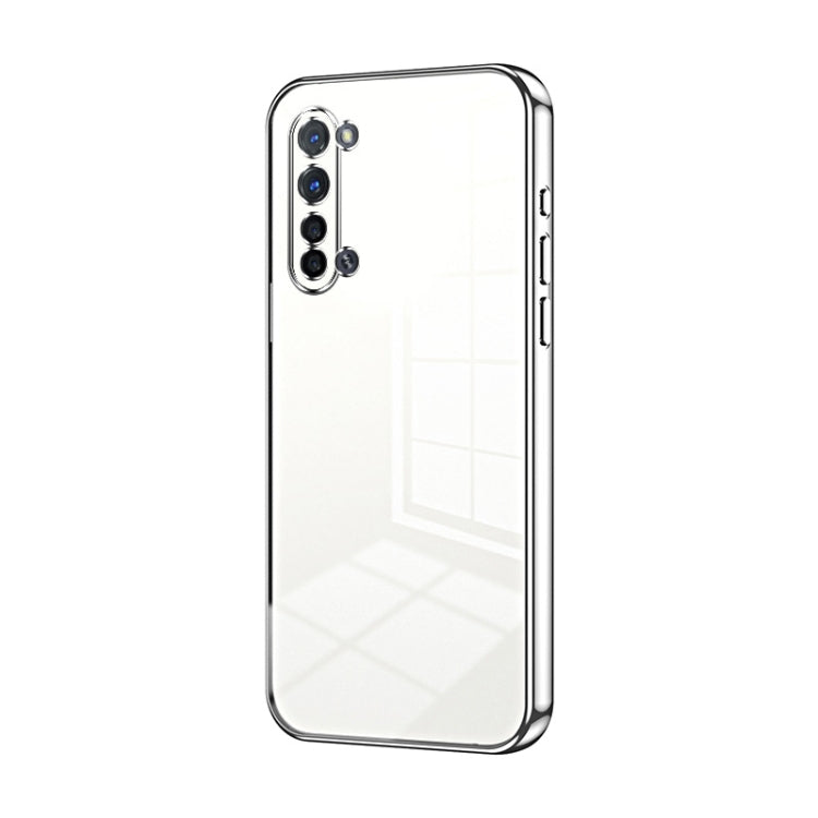 For OPPO Reno3 5G / Find X2 Lite Transparent Plating Fine Hole Phone Case(Silver) - OPPO Cases by buy2fix | Online Shopping UK | buy2fix