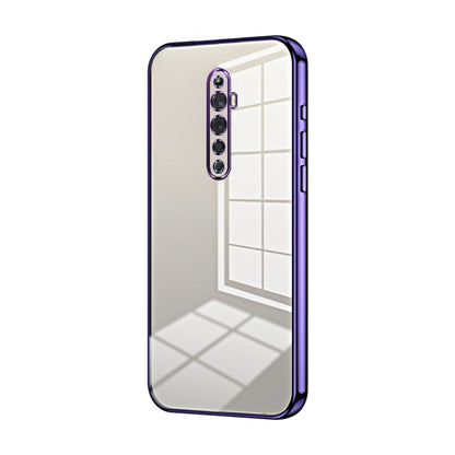 For OPPO Reno2 Z / Reno2 F Transparent Plating Fine Hole Phone Case(Purple) - OPPO Cases by buy2fix | Online Shopping UK | buy2fix