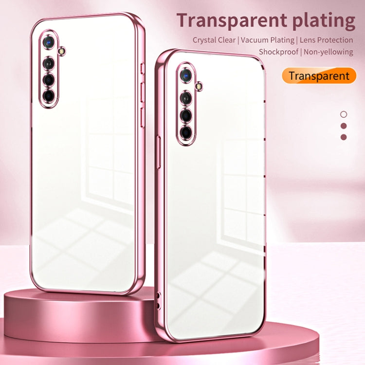 For OPPO K5 / Realme XT/XT 730G Transparent Plating Fine Hole Phone Case(Black) - OPPO Cases by buy2fix | Online Shopping UK | buy2fix