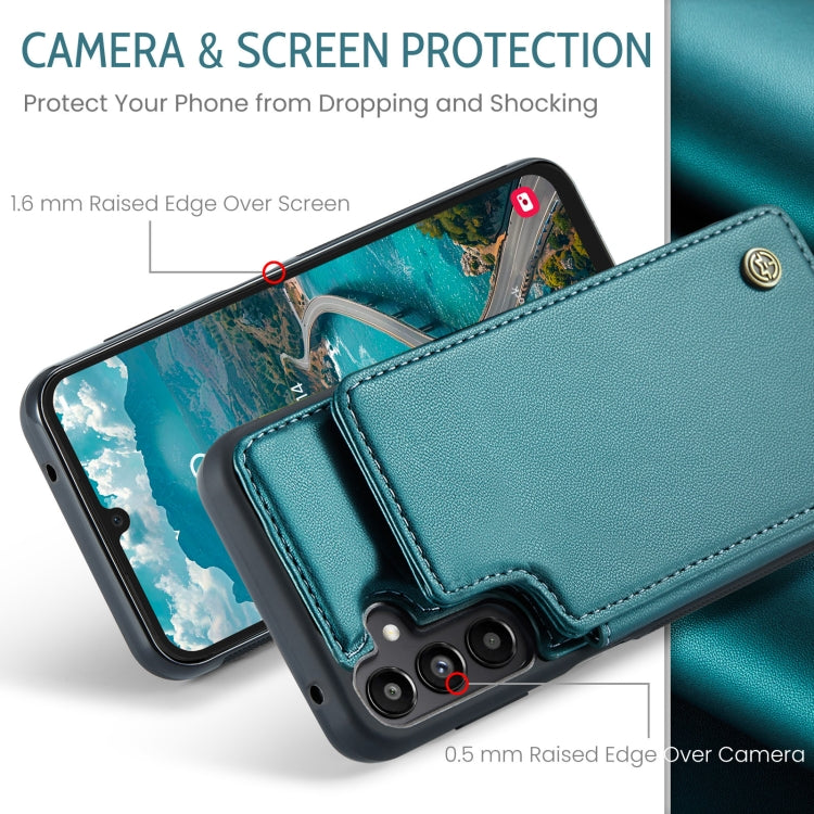 For Samsung Galaxy A25 4G CaseMe C22 PC+TPU Business Style RFID Anti-theft Leather Phone Case(Blue Green) - Galaxy Phone Cases by CaseMe | Online Shopping UK | buy2fix