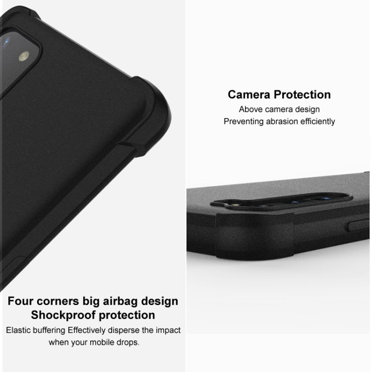 For Xiaomi Redmi 13C 5G/13R 5G imak Shockproof Airbag TPU Phone Case(Matte Black) - 13C Cases by imak | Online Shopping UK | buy2fix