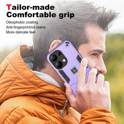 For Xiaomi Redmi Note 13 Pro 4G Global 2 in 1 Shockproof Phone Case(Purple) - Note 13 Pro Cases by buy2fix | Online Shopping UK | buy2fix