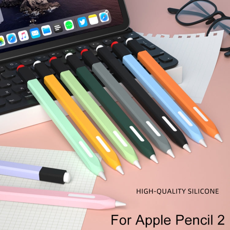 For Apple Pencil 2 Retro Pencil Style Stylus Pen Protective Case(Grey) - Pencil Accessories by buy2fix | Online Shopping UK | buy2fix