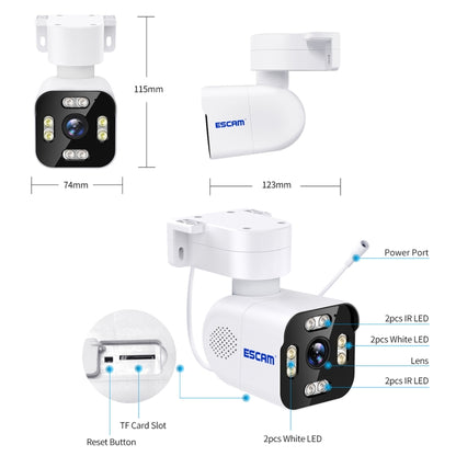 ESCAM PT303 3MP HD Motion Detection APP Control Pan & Tilt WiFi IP Camera(EU Plug) - Bullet Camera by ESCAM | Online Shopping UK | buy2fix