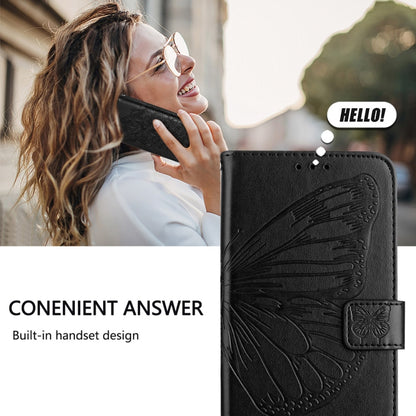 For Xiaomi Redmi K70 / K70 Pro Embossed Butterfly Leather Phone Case(Black) - K70 Cases by buy2fix | Online Shopping UK | buy2fix