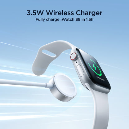 JOYROOM S-IW008 3 in 1 USB to 8 Pin + USB-C/Type-C + Magnetic Watch Wireless Charging Data Cable, Length: 1.2m(White) - Multifunction Cable by JOYROOM | Online Shopping UK | buy2fix