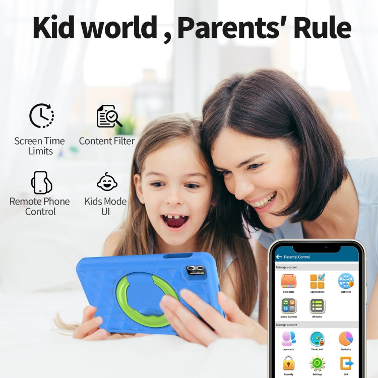 Pritom B8K WiFi Kid Tablet 8 inch,  4GB+64GB, Android 13 Allwinner A523 Octa Core CPU Support Parental Control Google Play(Blue) -  by PRITOM | Online Shopping UK | buy2fix