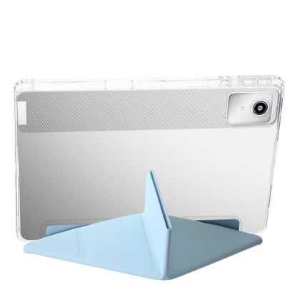 For Lenovo Tab M11 /Xiaoxin Pad 11 2024 Clear Acrylic Deformation Leather Tablet Case(Ice Blue) - Lenovo by buy2fix | Online Shopping UK | buy2fix