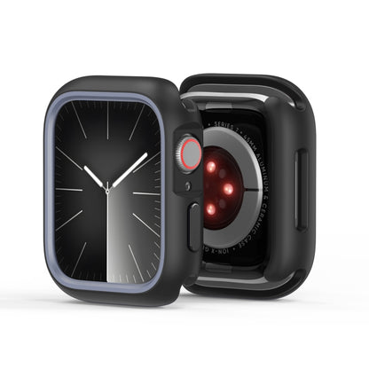 For Apple Watch 9 / 8 / 7 41mm DUX DUCIS Bamo Series Hollow PC + TPU Watch Protective Case(Black+Grey) - Watch Cases by DUX DUCIS | Online Shopping UK | buy2fix