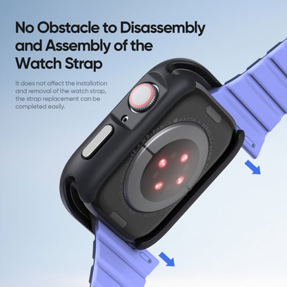 For Apple Watch 9 / 8 / 7 45mm DUX DUCIS Bamo Series Hollow PC + TPU Watch Protective Case(Midnight Blue+Green) - Watch Cases by DUX DUCIS | Online Shopping UK | buy2fix