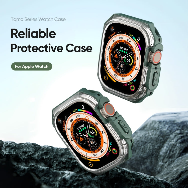 For Apple Watch Ultra 2 49mm / Ultra 49mm DUX DUCIS Tamo Series Hollow PC + TPU Watch Protective Case(Transparent Green) - Watch Cases by DUX DUCIS | Online Shopping UK | buy2fix