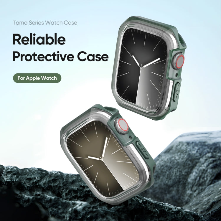 For Apple Watch 9 / 8 / 7 45mm DUX DUCIS Tamo Series Hollow PC + TPU Watch Protective Case(Transparent Green) - Watch Cases by DUX DUCIS | Online Shopping UK | buy2fix