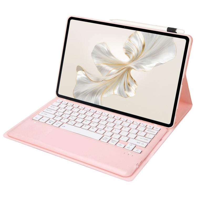 For Honor Pad 9 AH19 TPU Ultra-thin Detachable Bluetooth Keyboard Tablet Leather Case(Pink) - Huawei Keyboard by buy2fix | Online Shopping UK | buy2fix