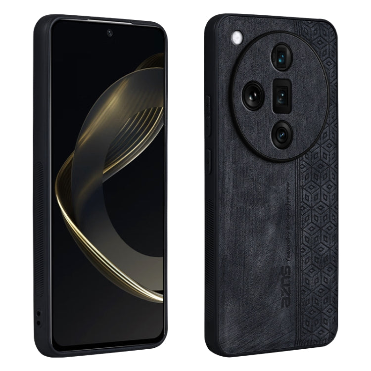 For OPPO Find X7 Ultra AZNS 3D Embossed Skin Feel Phone Case(Black) - Find X7 Ultra Cases by AZNS | Online Shopping UK | buy2fix