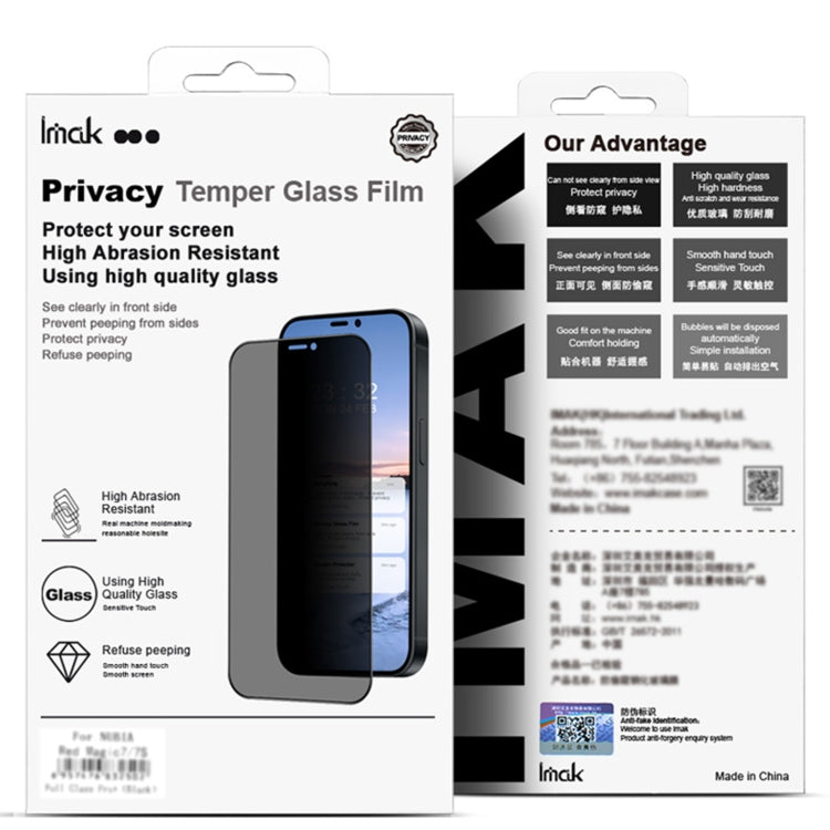 For Honor Magic6 RSR Porsche Design imak No Edge Version 3D Curved Privacy Full Screen Tempered Glass Film - Honor Tempered Glass by imak | Online Shopping UK | buy2fix