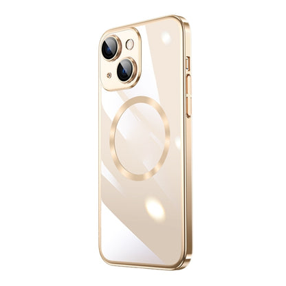 For iPhone 15 Plus Magsafe Magnetic Electroplated PC Phone Case(Gold) - iPhone 15 Plus Cases by buy2fix | Online Shopping UK | buy2fix