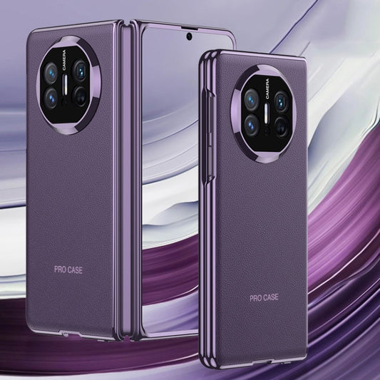 For Huawei Mate X5 GKK Leather Ultra-thin Electroplating Shockproof Phone Case(Purple) - Huawei Cases by GKK | Online Shopping UK | buy2fix