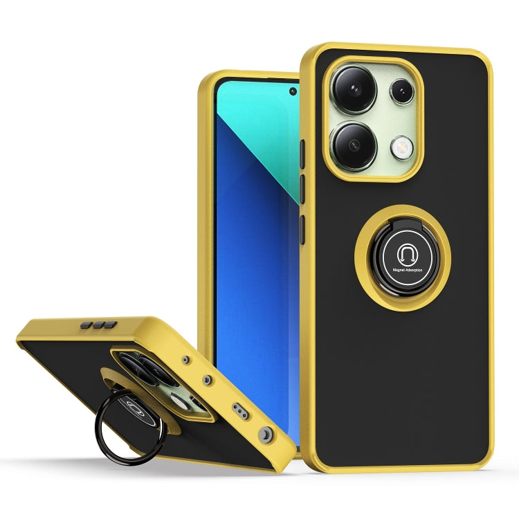 For Xiaomi Redmi Note 13 4G Q Shadow 1 Series TPU + PC Phone Case with Ring(Yellow) - Note 13 Cases by buy2fix | Online Shopping UK | buy2fix