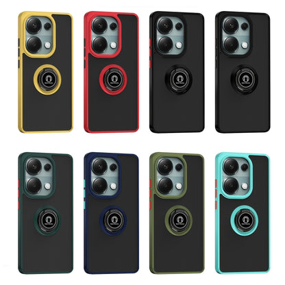For Xiaomi Redmi Note 13 Pro 4G Q Shadow 1 Series TPU + PC Phone Case with Ring(Black+Black) - Note 13 Pro Cases by buy2fix | Online Shopping UK | buy2fix