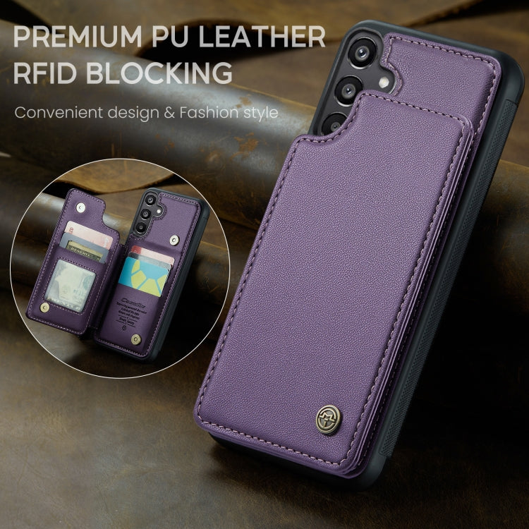 For Samsung Galaxy A15 CaseMe C22 Litchi Texture RFID Anti-theft Leather Phone Case(Purple) - Galaxy Phone Cases by CaseMe | Online Shopping UK | buy2fix