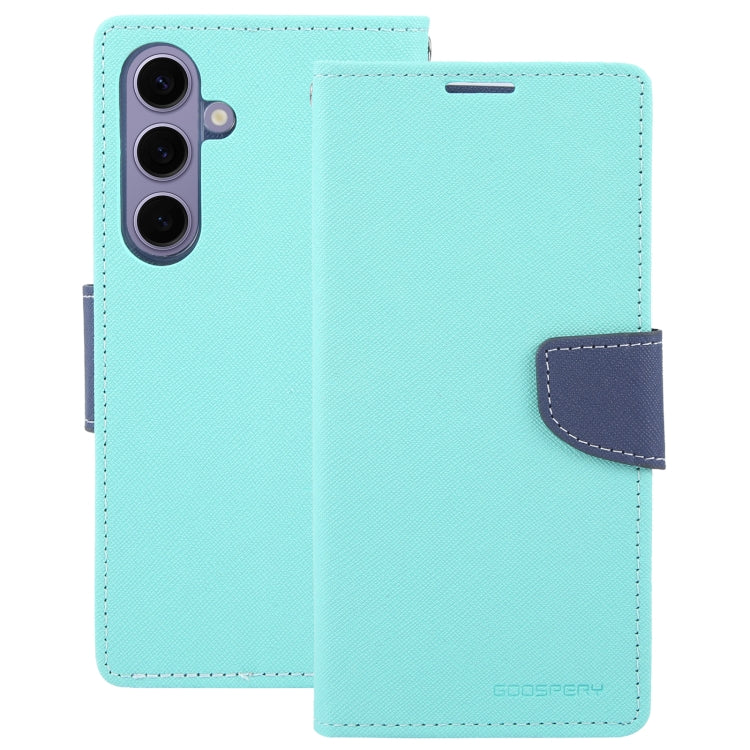 For Samsung Galaxy S24 5G GOOSPERY FANCY DIARY Cross Texture Leather Phone Case(Mint Green) - Galaxy S24 5G Cases by GOOSPERY | Online Shopping UK | buy2fix