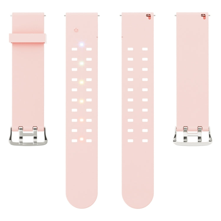 For Apple Watch Series 6 44mm Luminous Colorful Light Silicone Watch Band(Pink) - Watch Bands by buy2fix | Online Shopping UK | buy2fix