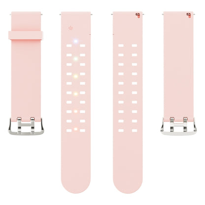 For Apple Watch Series 3 38mm Luminous Colorful Light Silicone Watch Band(Pink) - Watch Bands by buy2fix | Online Shopping UK | buy2fix