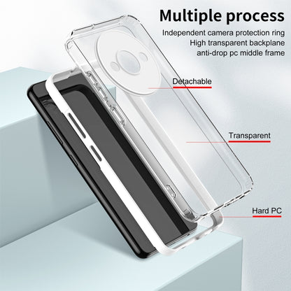 For Xiaomi Redmi A3 3 in 1 Clear TPU Color PC Frame Phone Case(White) - Xiaomi Cases by buy2fix | Online Shopping UK | buy2fix