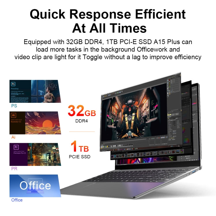 Ninkear A15 Plus 15.6 inch Laptop, 32GB+1TB, Windows 11 Home AMD Ryzen 7 5700U Octa Core(US Plug) - Others by buy2fix | Online Shopping UK | buy2fix