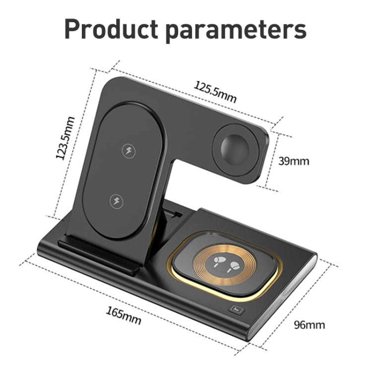 A80 3 in 1 15W Folding Wireless Charger(White) - Wireless Charger by buy2fix | Online Shopping UK | buy2fix