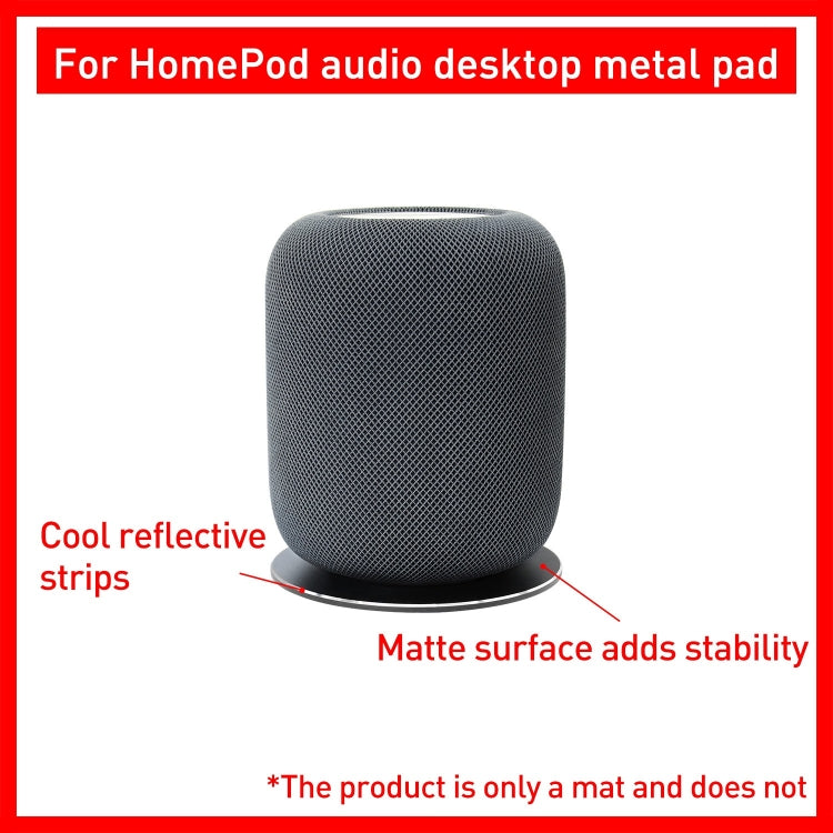 For HomePod/HomePod 2 Mini Smart Bluetooth Speaker Desktop Metal Pad(Silver) - Other Accessories by buy2fix | Online Shopping UK | buy2fix