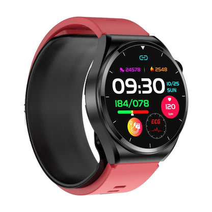 S22 Air Pump Blood Pressure Testing ECG Health Smart Watch, 1.39 inch Round Screen(Red) - Smart Watches by buy2fix | Online Shopping UK | buy2fix