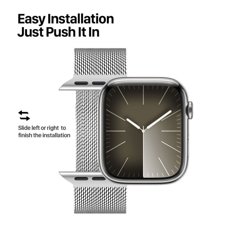 For Apple Watch SE 2023 44mm DUX DUCIS Milanese Pro Series Stainless Steel Watch Band(Silver) - Watch Bands by DUX DUCIS | Online Shopping UK | buy2fix