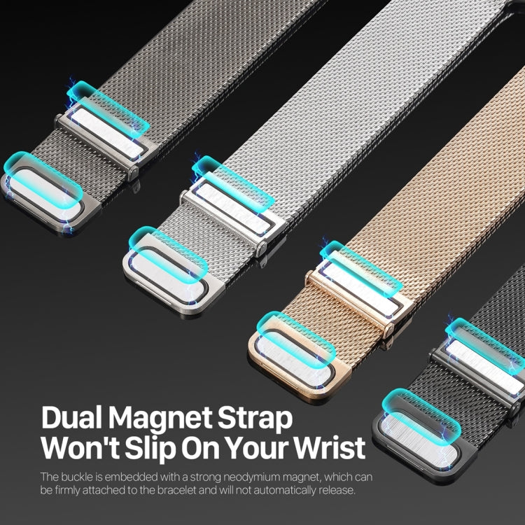 For Apple Watch SE 2022 40mm DUX DUCIS Milanese Pro Series Stainless Steel Watch Band(Gold) - Watch Bands by DUX DUCIS | Online Shopping UK | buy2fix