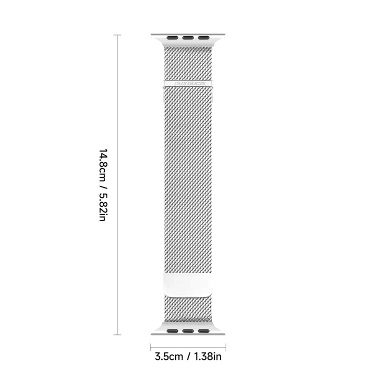 For Apple Watch SE 2022 40mm DUX DUCIS Milanese Pro Series Stainless Steel Watch Band(Silver) - Watch Bands by DUX DUCIS | Online Shopping UK | buy2fix