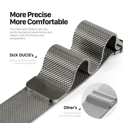 For Apple Watch 42mm DUX DUCIS Milanese Pro Series Stainless Steel Watch Band(Graphite) - Watch Bands by DUX DUCIS | Online Shopping UK | buy2fix